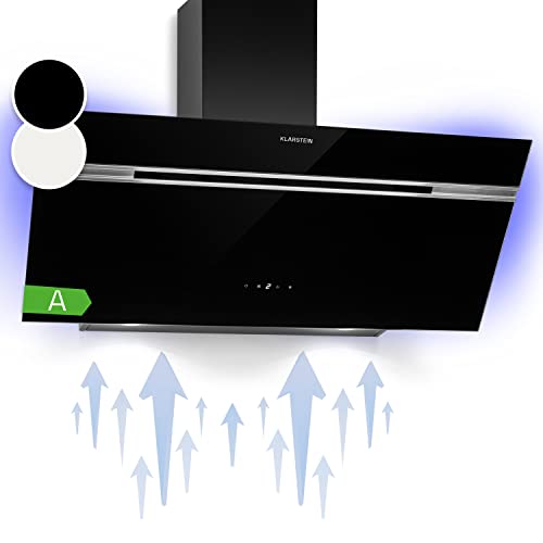 Klarstein Alina 90 Cappa Cucina - 600 m³/h, Touchscreen, LED Retroilluminazione, Classe Energetica...