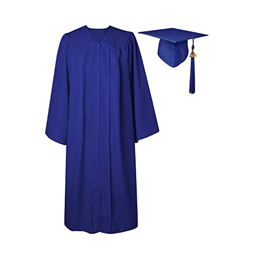 GraduatePro 2020 Graduation Gown Cap Tassel Set for Adults Matte Bachelor High School