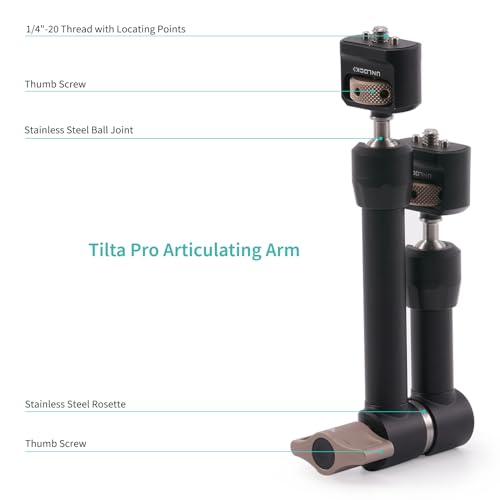 Tilta Pro Articulating Arm - Choose from 1/4"-20 or NATO Mount attachments (TA-PAA2-B)