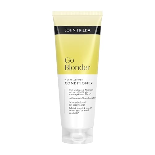 John Frieda Go Blonder Conditioner – Inhalt: 250ml – Haartyp: natürlich blondes und blond gefärbtes Haar, Highlights und Lowlights