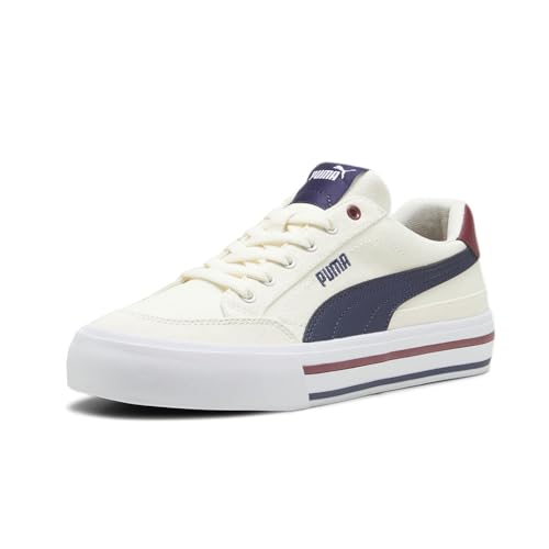 PUMA Mens Court Classic Vulc Formstrip Striped Lace Up Sneakers Shoes Casual - Off White2