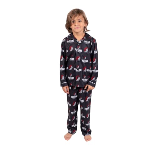 Image of Ultra Game Youth NBA Official 2-Piece Super Soft Button Down Pajamas Set
