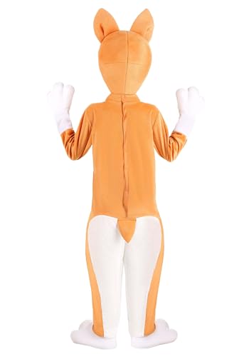 Disfraz de Corgi para Niños, Mono Peluche Naranja y Blanco miniatura 2