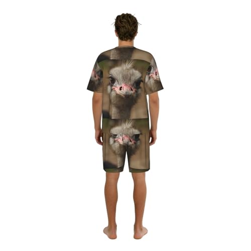 Pijama transpirable de avestruz para hombre fabricado en tejido suave con bolsillos 2