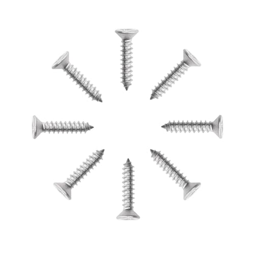 10/30/50個 M2-M6 304ステンレス鋼 クロスフラットヘッドセルフタッピング木ネジ(50pcs,M4x16mm)