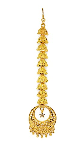 Mansi Jewl Point Half Micro Gold Plated Stylish Maang Tikka For Women And Girl (B09M3TRP6V) Amazon Price History, Amazon Price Tracker