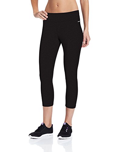 Jockey Women's Capri Legging with Wide Waistband, Deep Black, Small