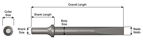 Miniatura 2 de 960-12 .498 Cincel plano de 58 pulgadas de ancho, 12 pulgadas de largo
