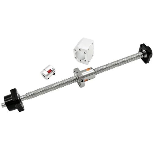 Metal Ball Screw nut end Processing Ball Screw SFU2010 300 400 500 600 700 800 900 1000mm+SFU2010 Nut Housing+ FK15 FF15 Support Block+Coupling(900mm)