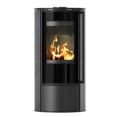 KRATKI Stufa a legna in acciaio ERIK 5,5 kW Ø150 A Ecodesign vetro ceramico