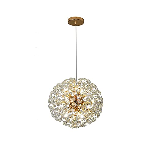 Lustre en cristal moderne or 50cm design feu d'artifice haut de gamme