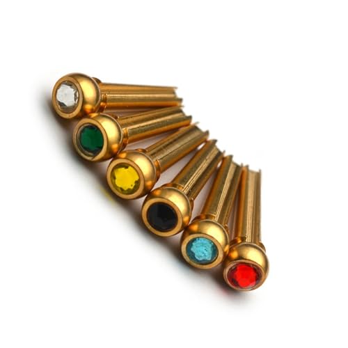 金属のカラフルなギター弦ペグアクセサリー一貫したトーンに適しほとんどのアコースティックギターに適したブリッジピン