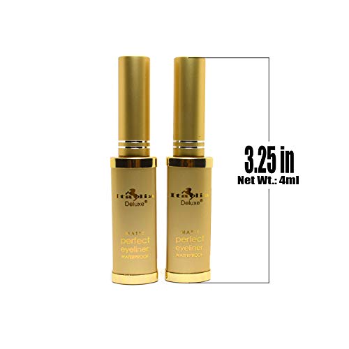 Delineador Italia-Deluxe 2 piezas mate negro resistente agua miniatura 3