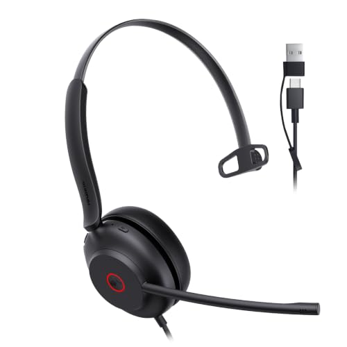 Image of Yealink UH35 2nd Gen Wired Headset, USB-C /A,AI Noise Canceling Mic,HD Audio