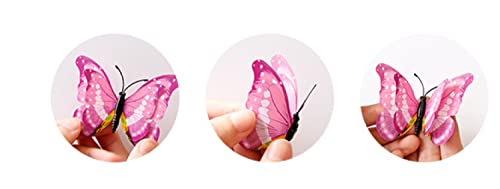 Image of JAAMSO ROYALS Multi 3D Magnet Butterfly Stickers - Decoration Items, Butterflies for Wall (Set of 12)-Self-Adhesive