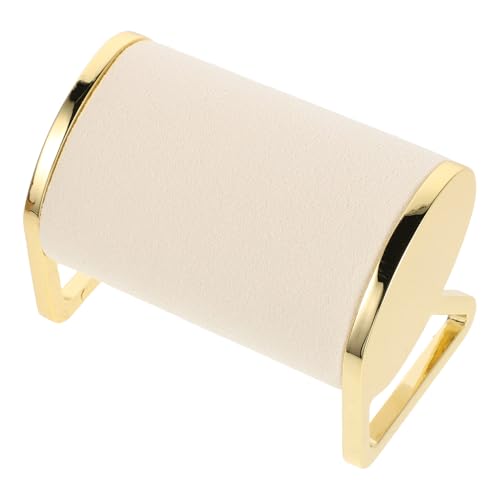 WRITWAA Soporte para Reloj y Pulseras de Metal Beige, Expositor Organizador de Joyas Múltiples Niveles, Estante para Collares y Brazaletes, Adecuado para Venta y Almacenamiento en Tienda