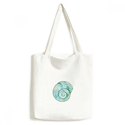 Sac commercial illustration escargot bleu pour vos courses