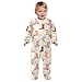 Emelivor Colorful Boots Beige Newborn Baby One-Piece Sleepers Cotton Infant Footed Pjs for Boys Girls