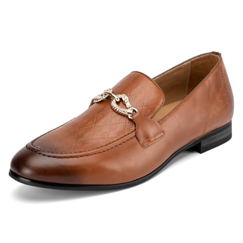 Image of Meijiana Men's Fashion Classic Microfiber PU Leather Loafers and Weeding Dress Shoes for Men
