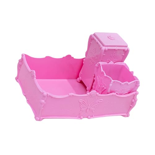 KACCDE Estuche para brochas de uñas, soporte de almohadilla de algodón, soporte para bolígrafos de escritorio, organizador de brochas de maquillaje, caja de herramientas para el hogar