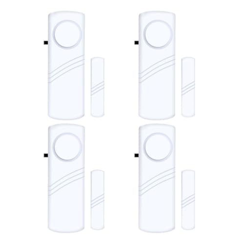 stellar seizan 防犯ブザー 窓 大音量 窓ガラス 開閉 防犯アラーム ドア 窓防犯 ドア防犯 家防犯 防犯グッズ 防犯センサー 開閉センサー 窓用 警報機 ドアアラーム 簡単設置 閉め忘れ (4個)