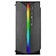 Mars Gaming MC-S1, Gehäuse PC Micro-ATX Ultra-Kompakt, 12-Mode ARGB Frontbeleuchtung, FRGB Lüfter, Full Side Window Gaming Gehäuse, Unterstützt Flüssigkeitskühler bis 120mm, Schwarz
