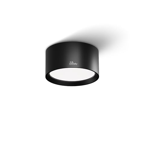 Image of Murphy 3W LED Disc Surface Light Black Finish | Warm White 3000K | Up to 300 Lumens | Aluminium Body | BIS Approved | 2 Year Warranty | Pack of 1