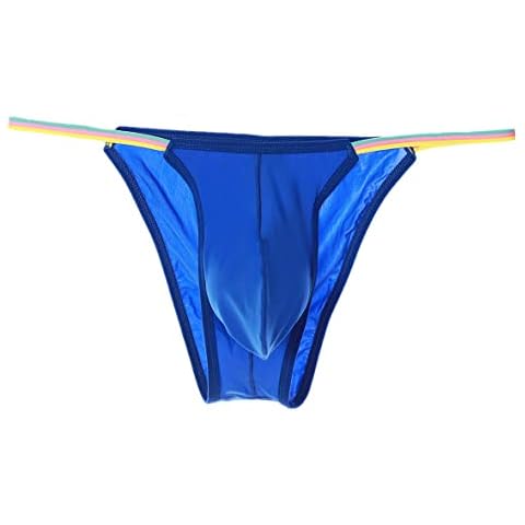Generic Herren Sexy Slip Brief Eisseide Slips String Thong Seidig und Ultradünn Unterwäsche Cover