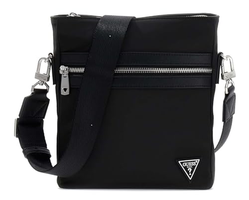 GUESS bolso bandolera Berlin Crossbody Flat Black elegante color negro
