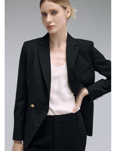 2 Pieces Pant Suits for Women Dressy Blazer One Button High Waisted Pants Sets Business Casual Outfits2