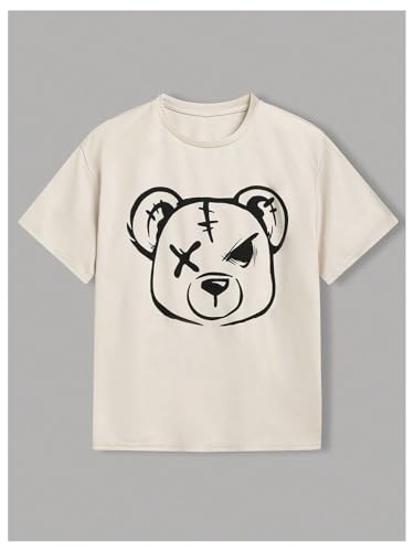 SweatyRocks Boy's 3 Pack T Shirts Graphic Print Crew Neck Short Sleeve Summer Casual Tops3