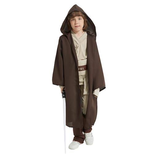 Beicnwod 5-Piece Set Kids Costume Classic Child'S Cosplay Outfit Halloween Costume Set For Boys Girls Hooded Robes Brown Version thumb #3