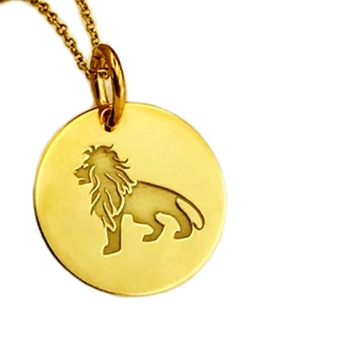 Collier en argent sterling 925 LKBEADS chaîne de 45 cm avec pendentif animal plaqué or