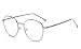 Produktbild Unisex Metall Frame Retro Glasrahmen-Ebenenspiegel Dekobrille Klassisches Rund Rahmen Glasses Klare Linse Brille für Herren Damen