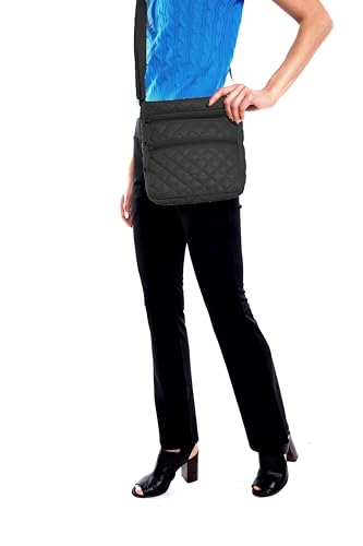 Quilted Crossbody bag BLACK Ultra light water repellent Stain resistance3