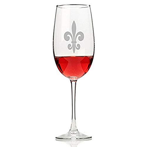 Chloe and Madison"Fleur De Lis" Stemless Wine Glass, Set of 4