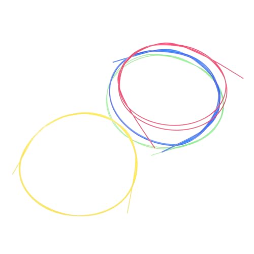 VANZACK 4pcs Strings Strings Ukulele Strings Beginner Violin Cello Bowstring Cello Replacement Parts Rings for Ring Toss Colorful Throwing Ring Violin Accessories Transparent Nylon