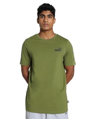 Image of Puma Men Cotton Solid Regular Fit T-Shirt