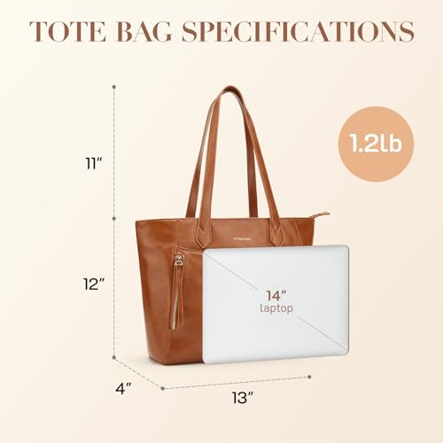 Missnine Tote Bag For Women With Zipper, Leather Purse And Handbags, Ladies Top-Handle Shoulder Hobo Bags For Work thumb #5