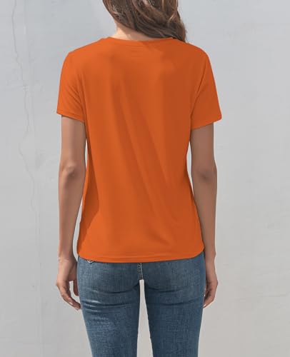 Image of KevaMolly Basic T Shirts for Women UPF 50+ Short Sleeve Casual Summer Tops Trendy Solid Loose Fit Crew Neck Tees Tshirt
