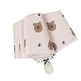 Haiqings Regenschirm Damen Faltbarer Sonne und Regen Sonnenschirm mit doppeltem Verwendungszweck Sonnenschutz Student Automatischer Sonnenschirm Kompakt und tragbar wangyiren93