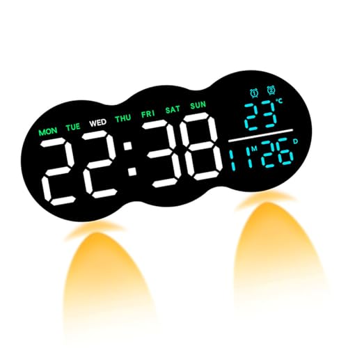 Horloge murale numérique LED idéale pour décorer le salon et le bureau - 2