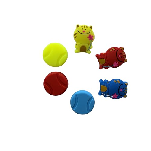 Dampener Silicone Racket Dampener Cute Tennis Supplies Racket for Gift,2 Designs 6pcs Per Pack