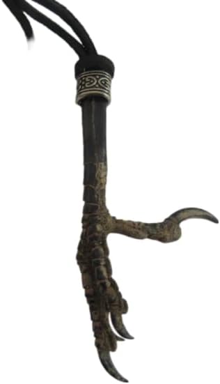 Real Crow Foot Necklace with Adjustable Buckskin Leather