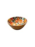 ceramicas basas Bol Decorativo de Madera de Acacia con Diseño de Naranjas, Cuenco Artesanal con Interior Colorido, 10, 13 o 16 cm (10cms)