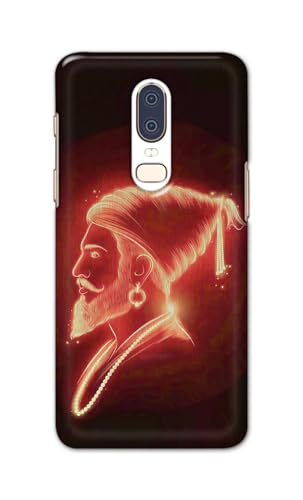 Image of PRINTFIDAA Printed Hard Back Cover Case for OnePlus 6 Back Cover (Chatrapati Shivaji Maharaj) -112