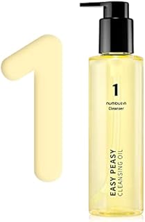 numbuzin No.1 Easy Peasy Cleansing Oil | Makeup Removing Facial Cleanser, Unclogs Pores, Non-heavy, nature-derived ingredients | Korean Skin Care for Face, 6.76 fl oz