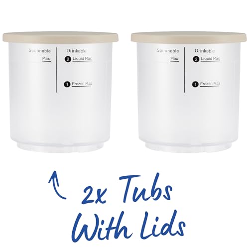 Image of BLACK+DECKER Perfect Pint Ice Cream Maker Accessories - 2-Pack 1-Pint Replacement Jars, Extra Containers for Ice Cream, Gelato, Sorbet & Frozen Yogurt