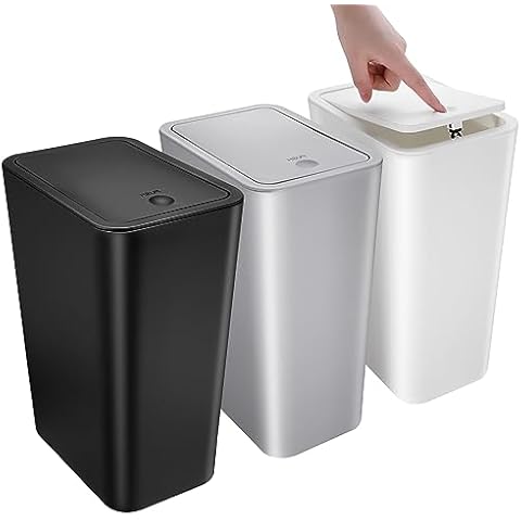 Kssvzz 3 Pack Small Bathroom Bins Cover