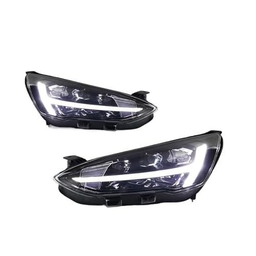 Juego Faros Delanteros para Ford para Focus 2019 2020 Faros Delanteros De Coche Linterna LED para Cabeza DRL, Lámpara De Señal Dinámica, Conjunto De Luz Delantera Luces Delanteras Coche